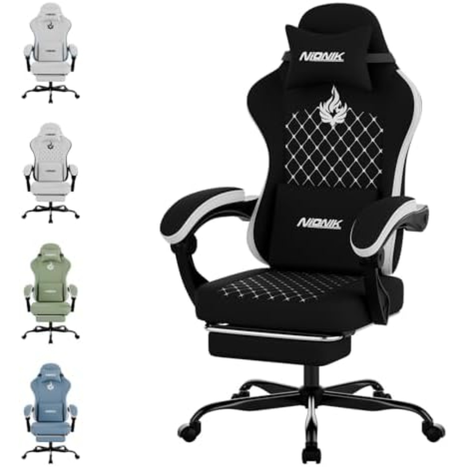 Pc Gaming Chair - Krzesło gamingowe z funkcją masażu, ergonomiczne