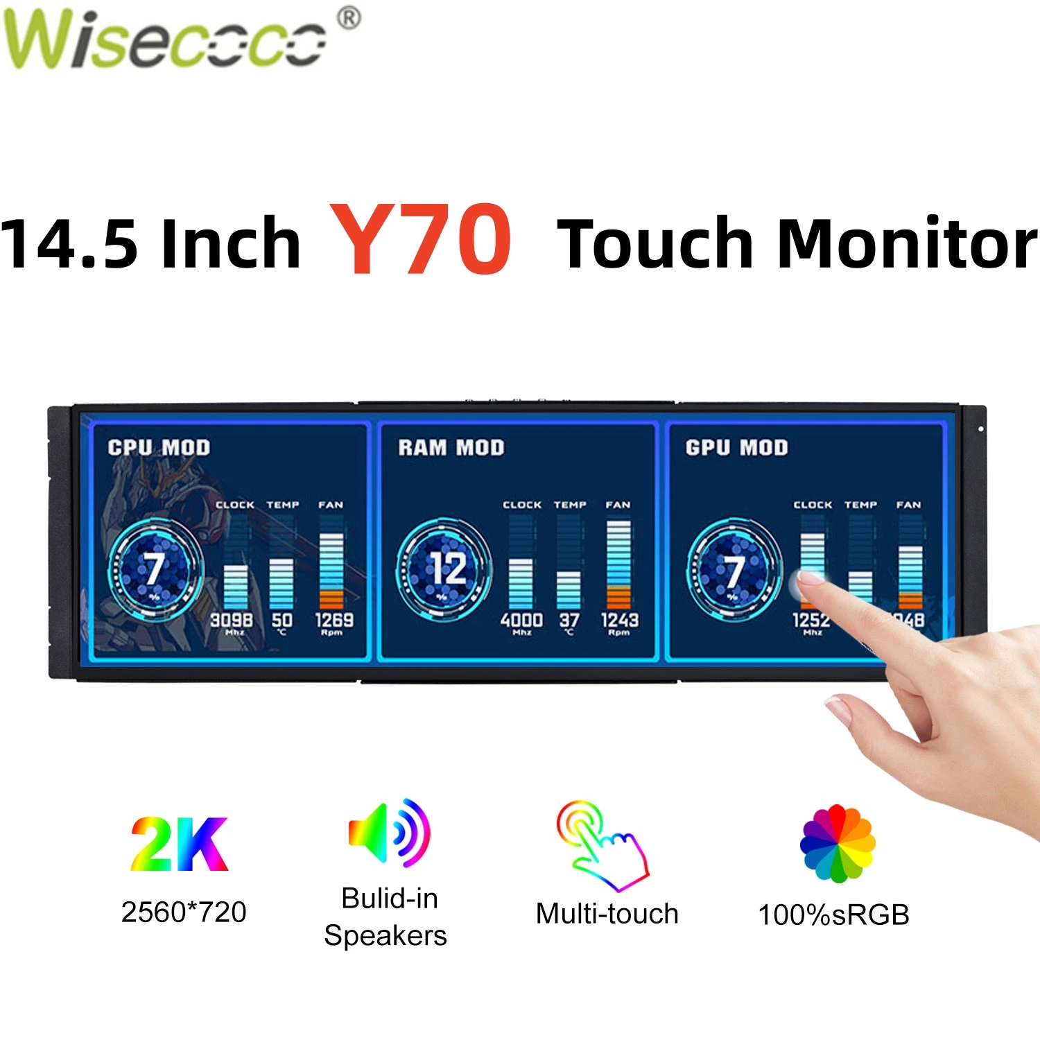 Pc Gaming Y60 - Wisecoco 12.6/14.5 cala 2K IPS PC