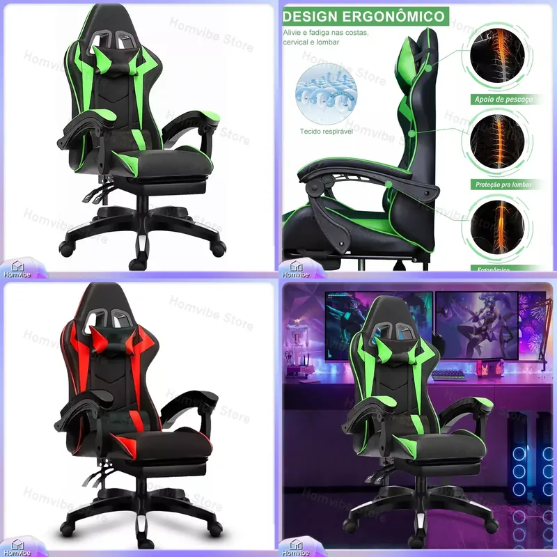 Pc Gaming Chair - Ergonomiczne krzesło gamingowe z wysokim oparciem