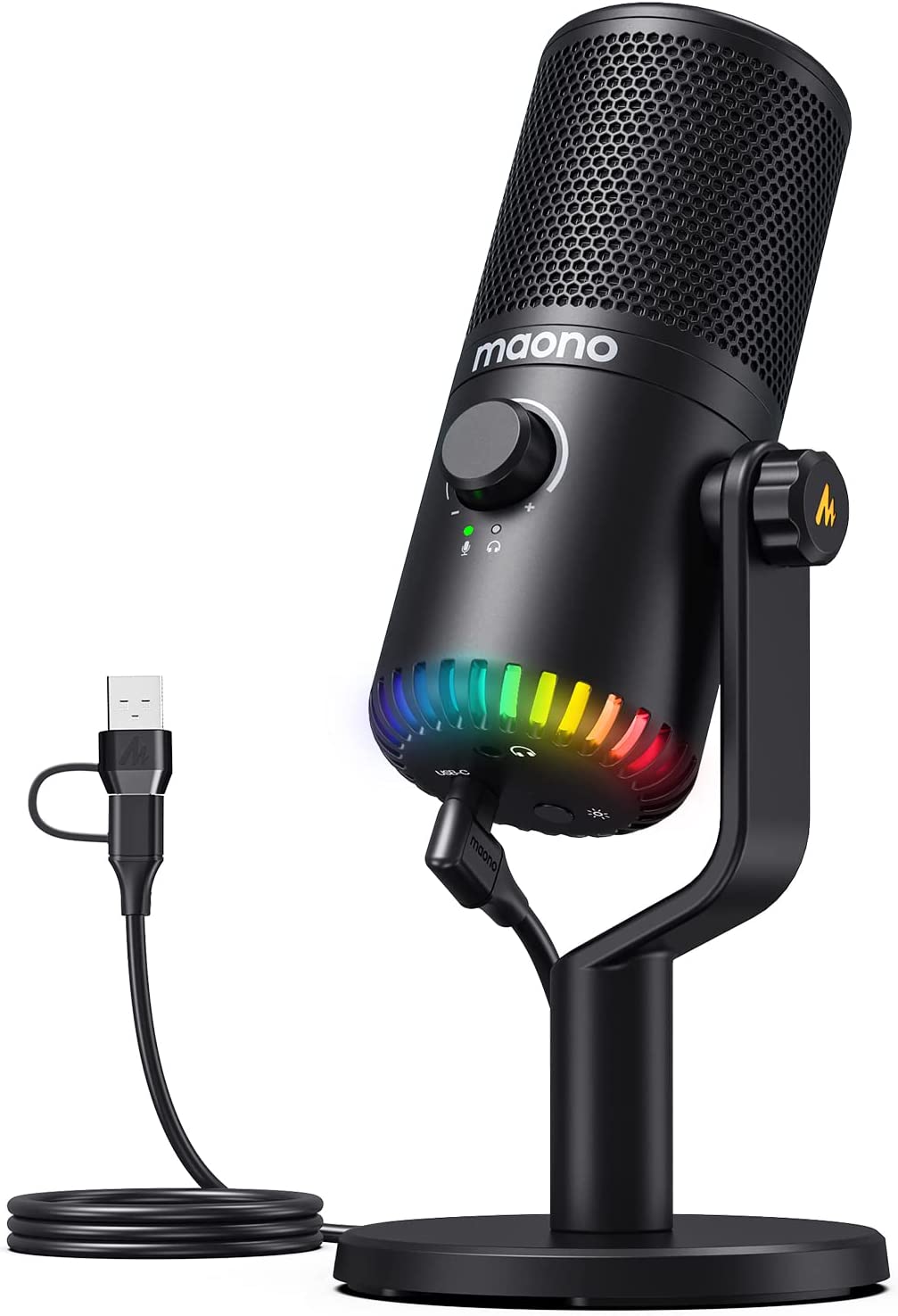 Mikrofon gamingowy Maono DM30  – Pc Gaming Rgb recenzja i cena