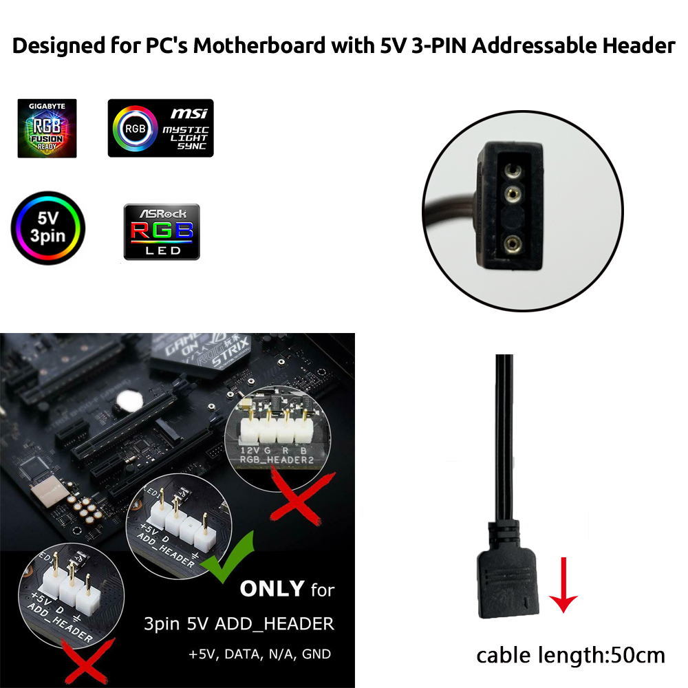 Złącze 5V ARGB 3Pin do obudowy – Pc Gaming Rgb recenzja i cena